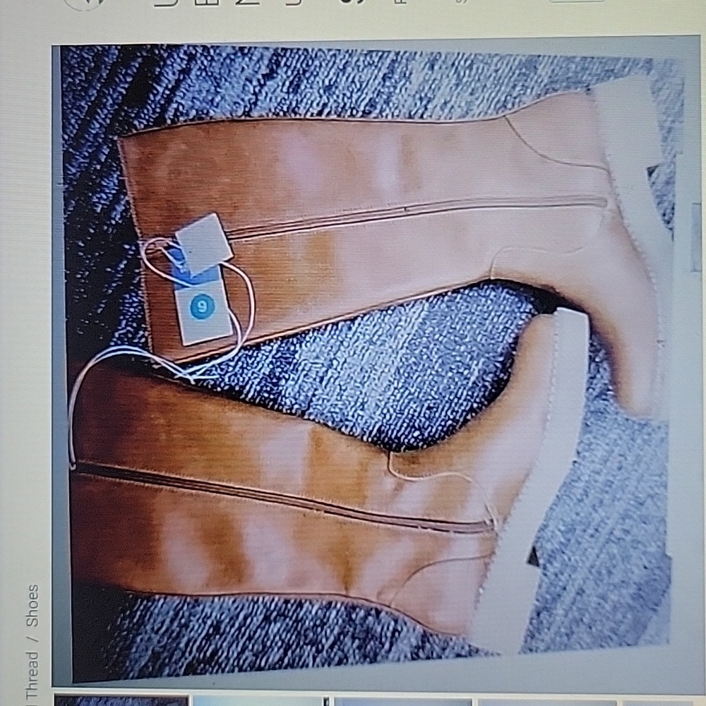 Universal Thread Tricia tan Tall Dress Boots side zip memory foam Sz 6 New Box